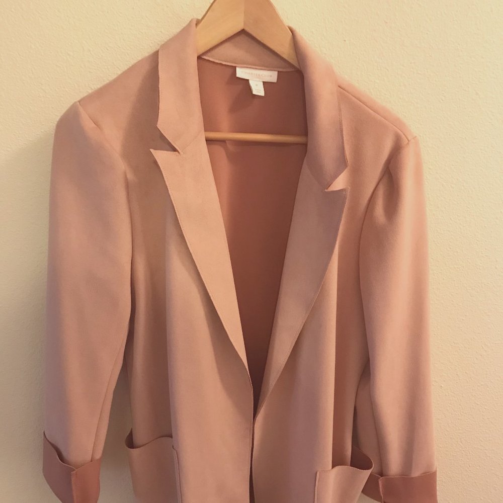 Faux Suede Pink Blazer